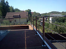 тросовое ограждение  терассы в частном доме. Обуховский район, Киевская область. август 2015 года 21