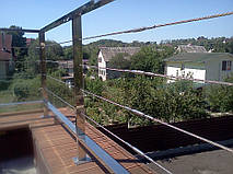 тросовое ограждение  терассы в частном доме. Обуховский район, Киевская область. август 2015 года 23