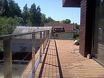 тросовое ограждение  терассы в частном доме. Обуховский район, Киевская область. август 2015 года 30