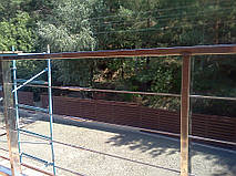 тросовое ограждение  терассы в частном доме. Обуховский район, Киевская область. август 2015 года 35