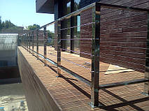 тросовое ограждение  терассы в частном доме. Обуховский район, Киевская область. август 2015 года 36