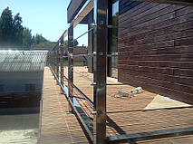 тросовое ограждение  терассы в частном доме. Обуховский район, Киевская область. август 2015 года 37