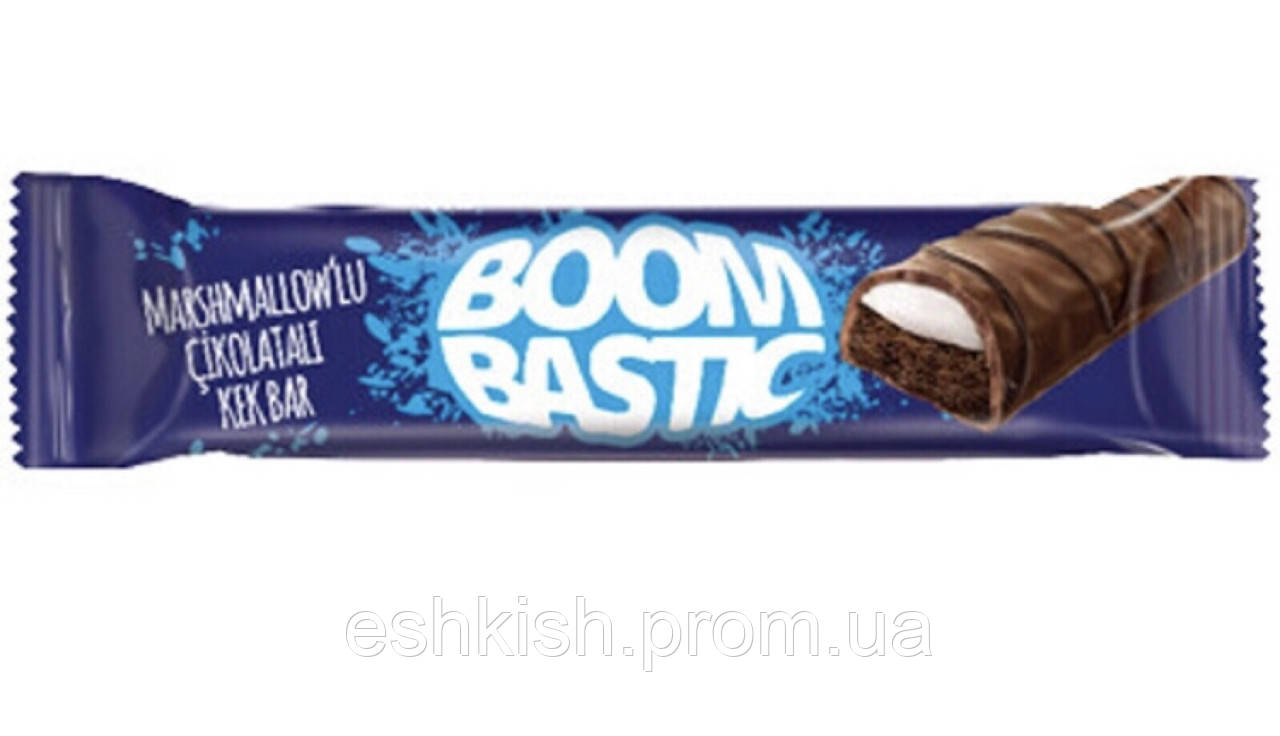 Батончик шоколадний із маршмелоу в молочному шоколаді BOOMBASTIC 40 гм - фото 1 - id-p1070316742