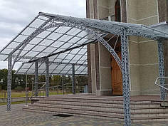 Накриття навісу профільним полікарбронатом с. Покрівці, Львівська обл