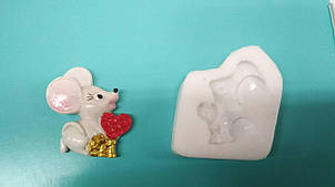 Молд Мишка із серцем