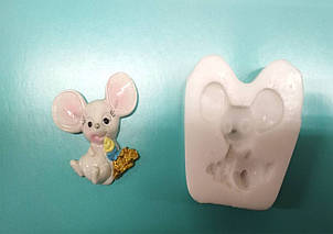 Молд Мишка з десертом, миша новорічний, 2020, символ року