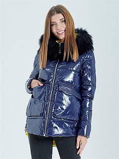 Зимова жіноча куртка ZLLY з натуральним хутром єнота XL (48)