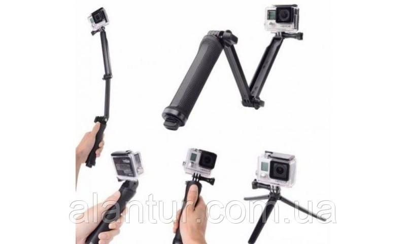 Монопод GoPro 3-Way Grip/Arm/Tripod для екшн-камер з триногою та водонепроникною конструкцією, фото 1