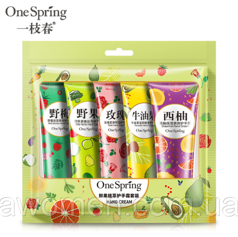 Набір кремів для рук One Spring (5 штук)