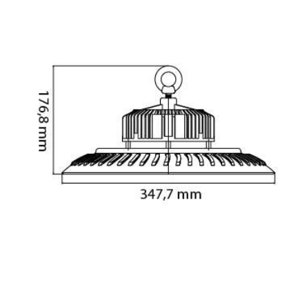 Промисловий світильник Highbay ASPENDOS-150 150 W 6400 K підвісний IP65 Код.59282, фото 2