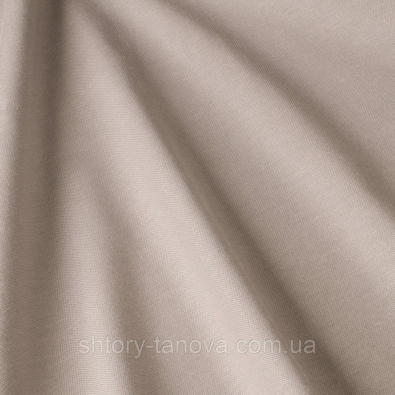 Однотонная декоративная ткань темно-кремового цвета в стиле прованс с тефлоновой пропиткой Турция ширина 180см - фото 1 - id-p789212889