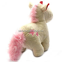 М'яка іграшка «Поні-єдиноріг 3», білий, хутро штучне, 35х13х30 см (25053-7), фото 2