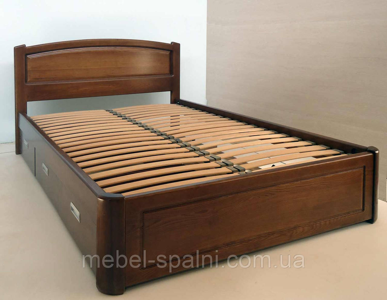 Ліжко полуторне дерев'яне з ящиками "Татьяна" kr.tn5.1