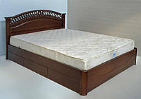 Ліжко полуторне дерев'яне з шухлядами "Глорія" kr.gl5.2