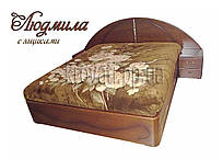 Ліжко полуторне дерев'яне з шухлядами "Людміла" kr.lm5.2