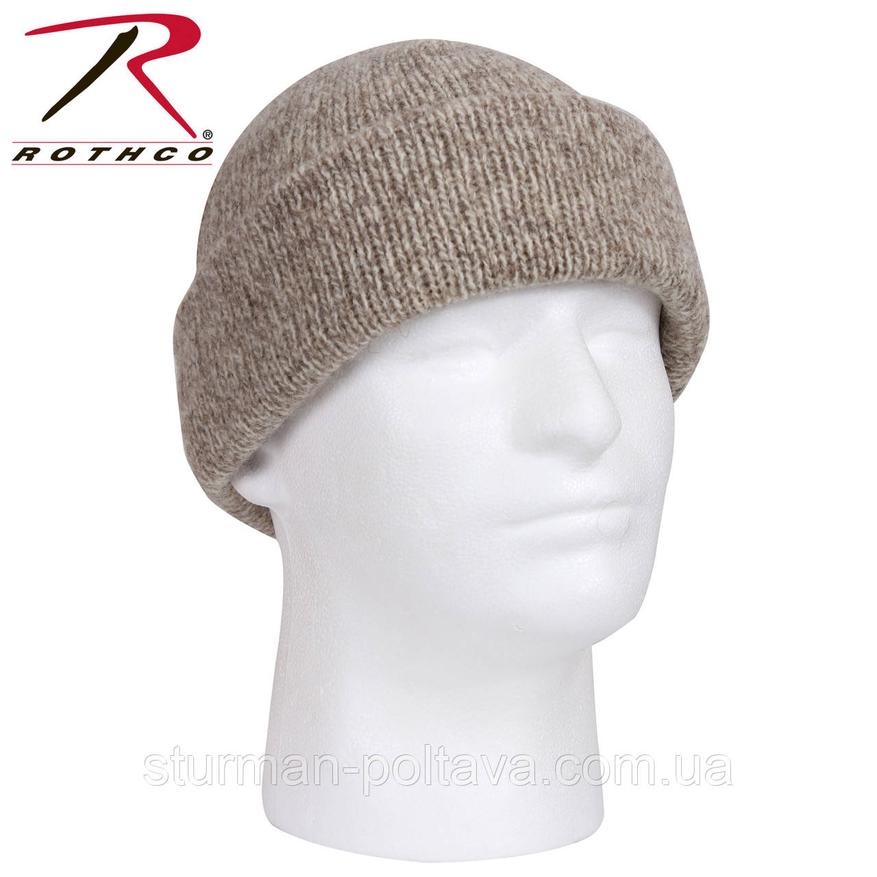 Шапка ROTCHO шерстеная бежева Wool Watch Cap США