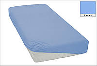 Трикотажная простынь на резинке в кроватку размер спального места 60*120 см Синяя цвет бренд KAYRA