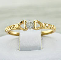 Кільце 18 розмір Xuping, (ширина 4 мм, вага 0.9 м), позолота 18К