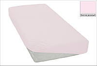 Трикотажная простынь на резинке в кроватку размер спального места 60*120 см Светло - Розовый цвет бренд KAYRA