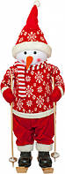 Фигурка декоративная новогодняя Time Eco Веселый снеговик 82 см красная