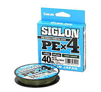 Шнур Sunline Siglon PE х4 150m (темн-зел.) #0.8/0.153 mm 12lb/6.0 kg