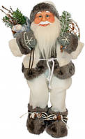 Фигурка декоративная новогодняя Time Eco Санта Клаус 46 см белая