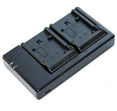Зарядний Alitek USB для 2-х акумуляторів Panasonic CGR-D54 / D28 / D320, VW-VBN390 / VBN260, VW-VBD58 / VBD29