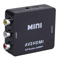 Конвертер перехідник адаптер RCA на HDMI зі звуком MHZ AV2HDMI