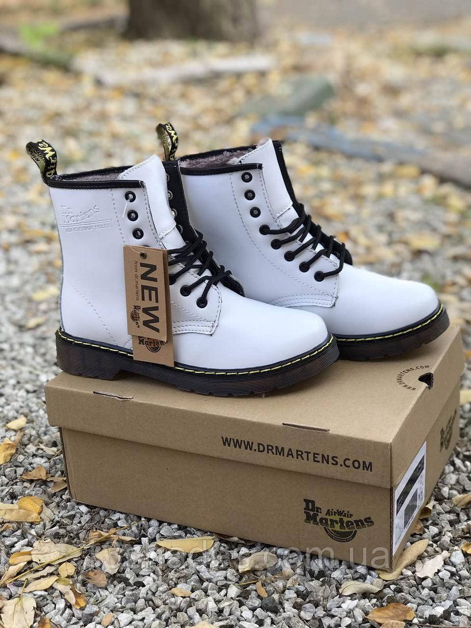 Черевики жіночі зимові з хутром білий, фото 1