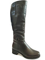 Зима зимові жіночі чоботи з натуральної шкіри на товстому каблуці комфорт молодіжні зручна колодка чорні 36 розмір Romax 5400 2024