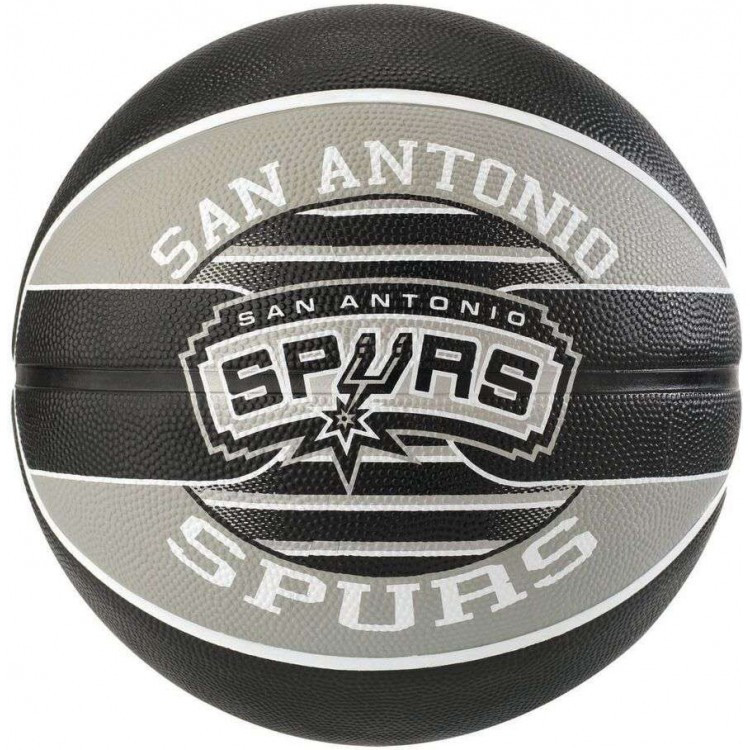 Баскетбольний м'яч для стрітболу Spalding NBA Team SA Spurs р. 7 (NBA_TSAS_7), фото 1