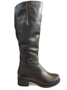 Якісні зимові чоботи жіночі шкіра модні стильні на низькому підборі ходу комфорт теплі зручні молодіжні класика 36 розм Romax 5400
