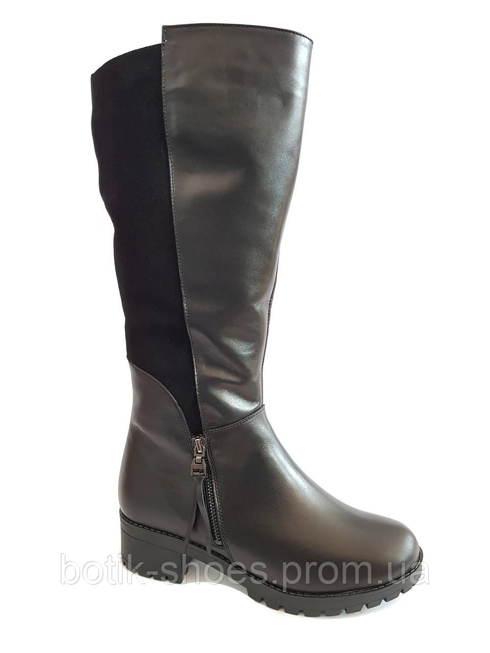 Якісні зимові чоботи жіночі шкіра замша модні стильні на середньому підборі теплі зручні комфорт гарні 41 розмір Romax 6178 2023