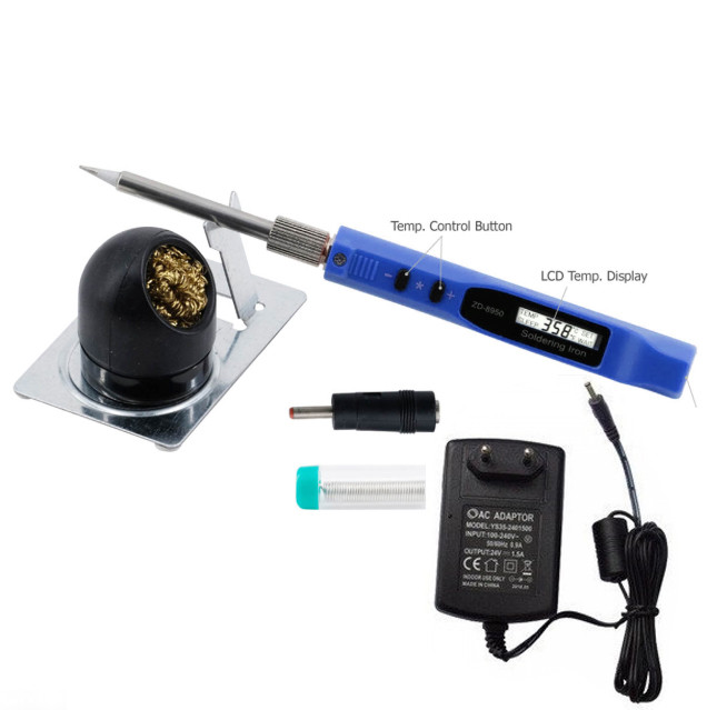 Паяльник з регулюванням температури ZD-8950 + LCD дисплей, 30W, 150-450°C