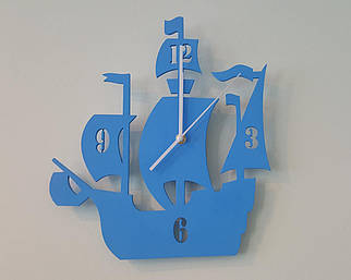 Декоративні Годинники - Настінні - Корабель - 30*30 см