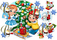 Печать вафельной (рисовой) или сахарной картинки на рождество или новый год на торт Печать на шокотрансферной бумаге а4