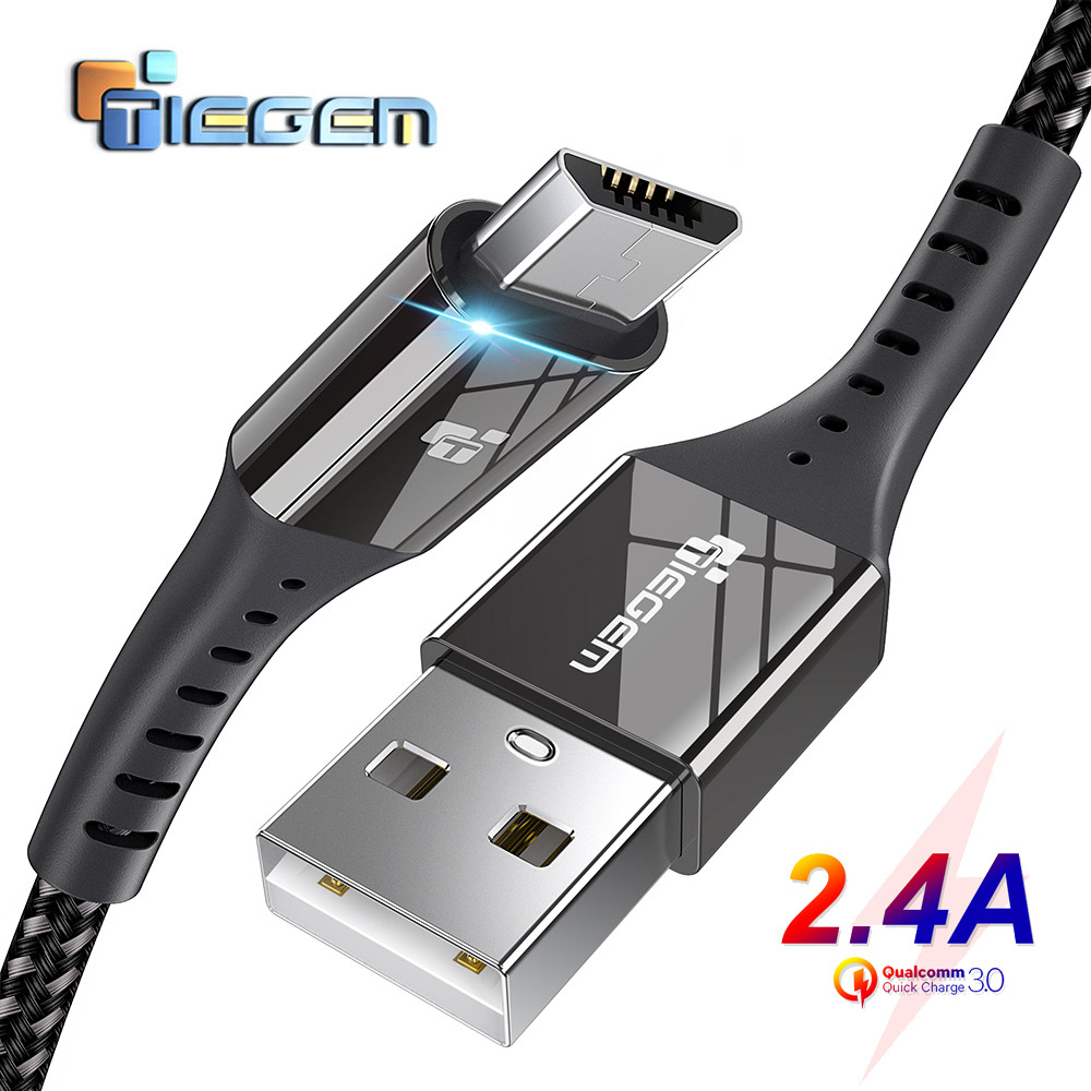 Кабель для швидкого заряджання телефону смартфона USB – micro USB 1м. Зарядний провід шнур microUSB мікро ЮСБ W1B