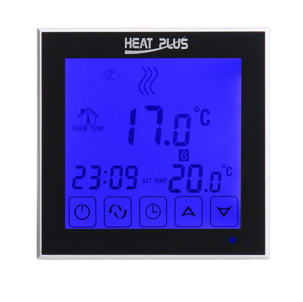 Терморегулятор для теплої підлоги Чорний Heat Plus BHT-323 / цифровий, програмований, фото 1