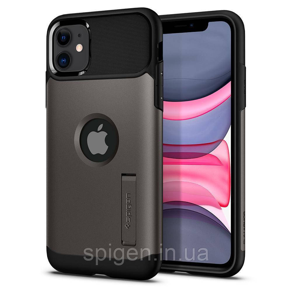 Чохол Spigen для iPhone 11 Slim Armor, Gunmetal