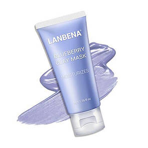 Зволожувальна маска для обличчя Lanbena Blueberry Clay Face Mask з Anti-Aging ефектом 50 g