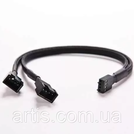 Перехідник роздвоювач 1 на 2 кулери 26 см 4 pin fan cooler hub кабель