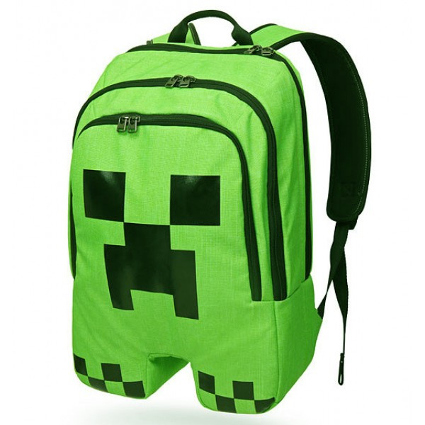 Шкільний рюкзак міський Майнкрафт (Minecraft) Кріпер для дітей