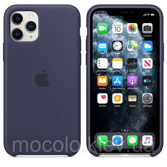 Силіконовий чохол Silicone Case на iPhone 11 Pro - преміальну якість Midnight Blue