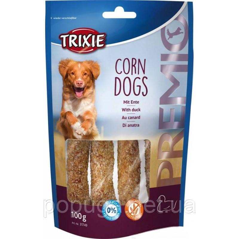 Ласощі для собак з качкою Trixie PREMIO CORN, 100 г