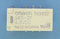 Реле 4.5В 250В~-2А Omron G6S-2F-4.5VDC SMT10