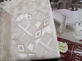 Скатертина 150*220 см. з мереживом