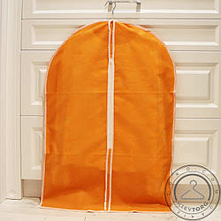 Чохол для упаковки та зберігання одягу. Кофр на блискавці тканинний помаранчевий, 60х90 см