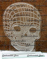 3D проекция черепа. Статуэтка