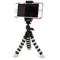 Трипод/Гнучкий штатив h19 см для смартфона, GoPro, камери Alitek Flexible Black/White (62077), фото 3