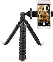 Гнучкий штатив (трипод) H30 см для смартфона, GoPro, камери Alitek Flexible Black + рівень (62079), фото 2